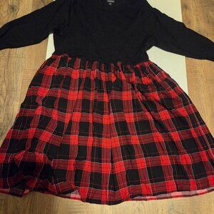 Torrid Red & Black Plaid Dress - Size 1X